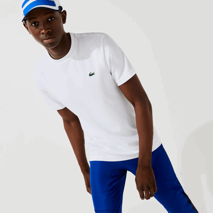 Lacoste sport ademend piqué t-shirt 0828H671 wit 001 Heren