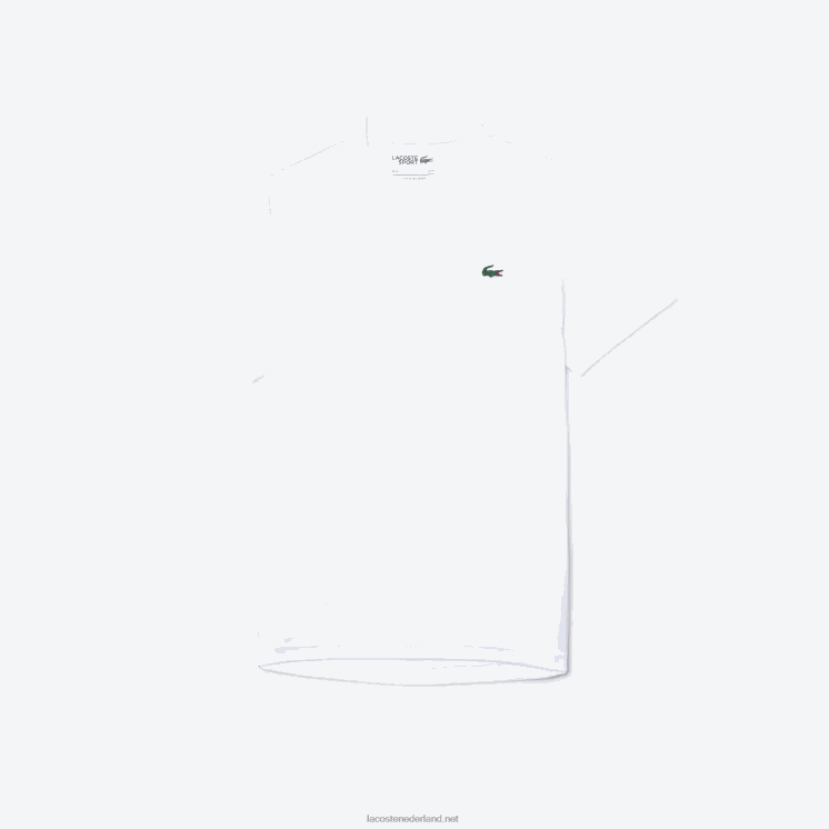 Lacoste sport ademend piqué t-shirt 0828H671 wit 001 Heren