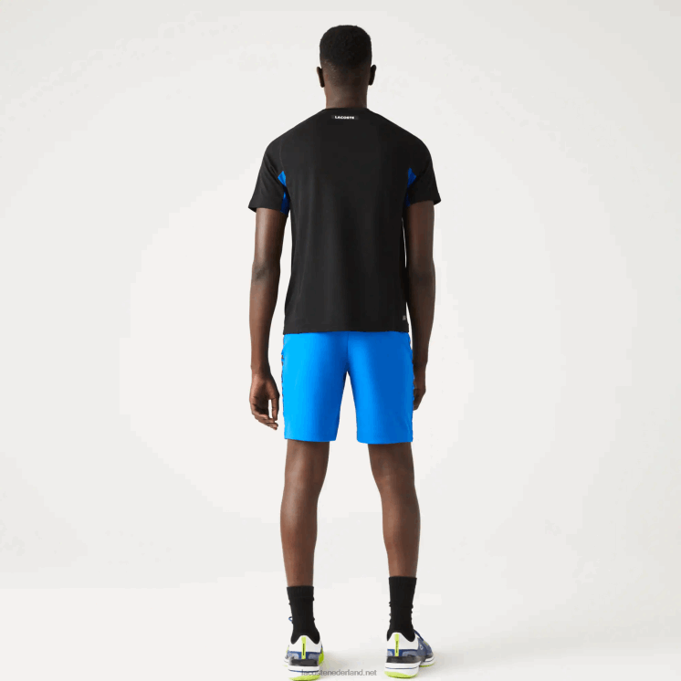 Lacoste sport color-block ultra-dry piqué tennis t-shirt 0828H585 blauw zwart y2e Heren