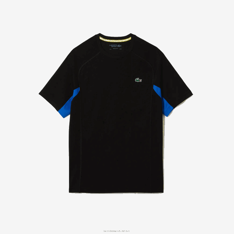 Lacoste sport color-block ultra-dry piqué tennis t-shirt 0828H585 blauw zwart y2e Heren