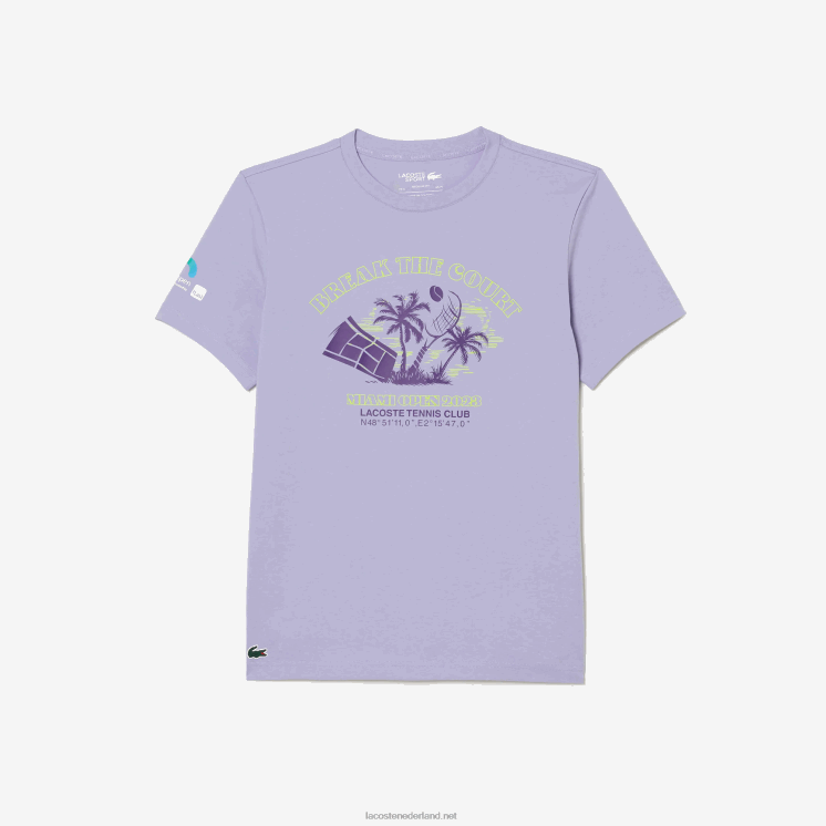 Lacoste sport miami open editie t-shirt 0828H212 paars 3k0 Heren