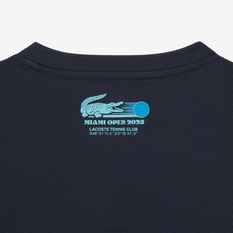 Lacoste sport miami open editie t-shirt 0828H214 blauwe kxe Heren