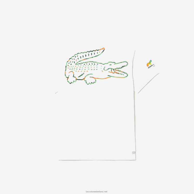 Lacoste sport miami open editie t-shirt 0828H215 wit 001 Heren