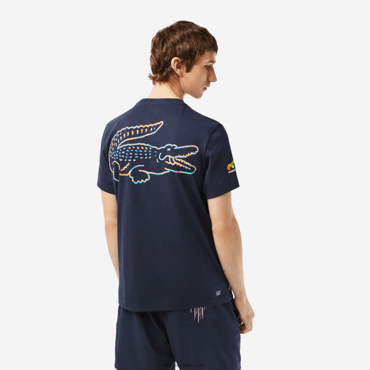 Lacoste sport miami open editie t-shirt 0828H217 blauwe kxe Heren