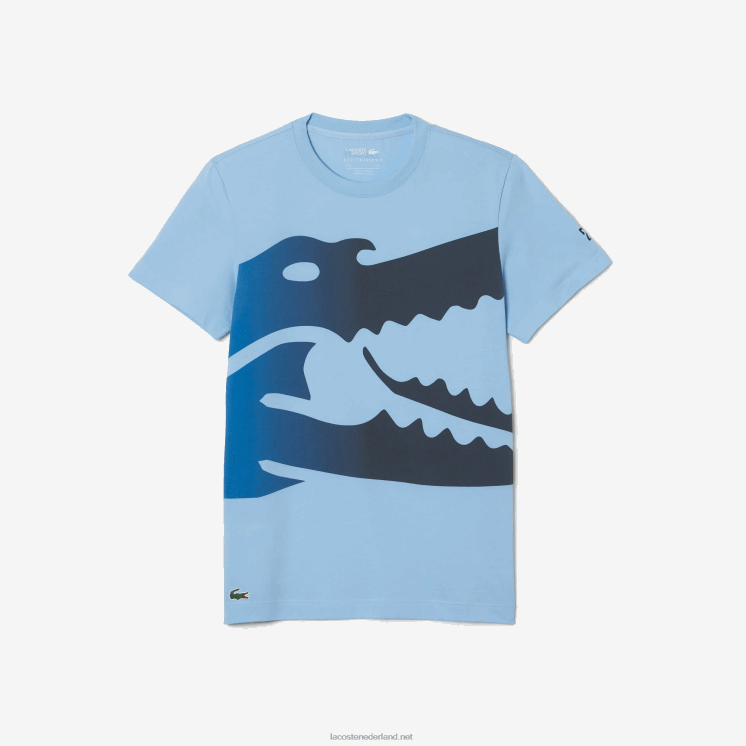 Lacoste sport novak djokovic croco biologisch katoenen t-shirt 0828H872 blauwe hbp Heren
