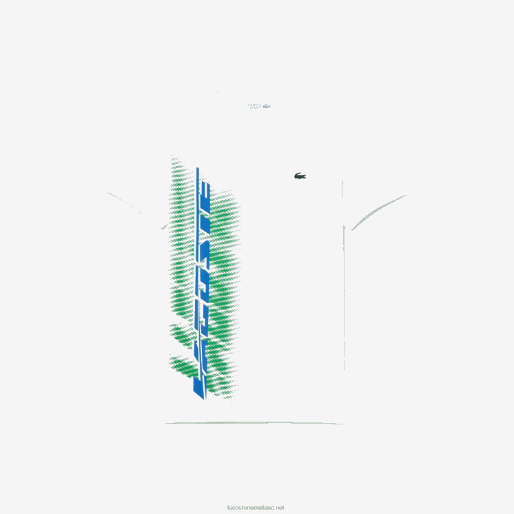 Lacoste sport regular fit t-shirt met contrast branding 0828H91 wit 001 Heren