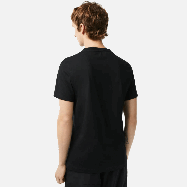 Lacoste sport regular fit t-shirt met contrast branding 0828H92 zwart 031 Heren