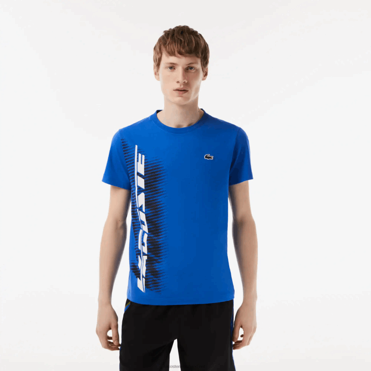 Lacoste sport regular fit t-shirt met contrast branding 0828H93 blauwe kxb Heren