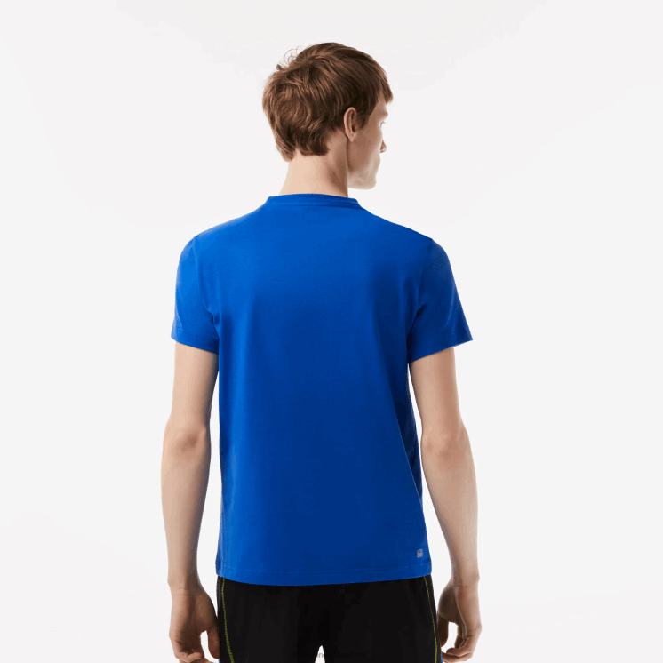 Lacoste sport regular fit t-shirt met contrast branding 0828H93 blauwe kxb Heren