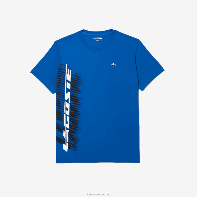 Lacoste sport regular fit t-shirt met contrast branding 0828H93 blauwe kxb Heren