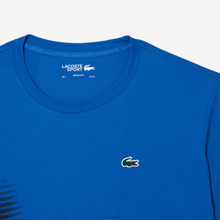 Lacoste sport regular fit t-shirt met contrast branding 0828H93 blauwe kxb Heren