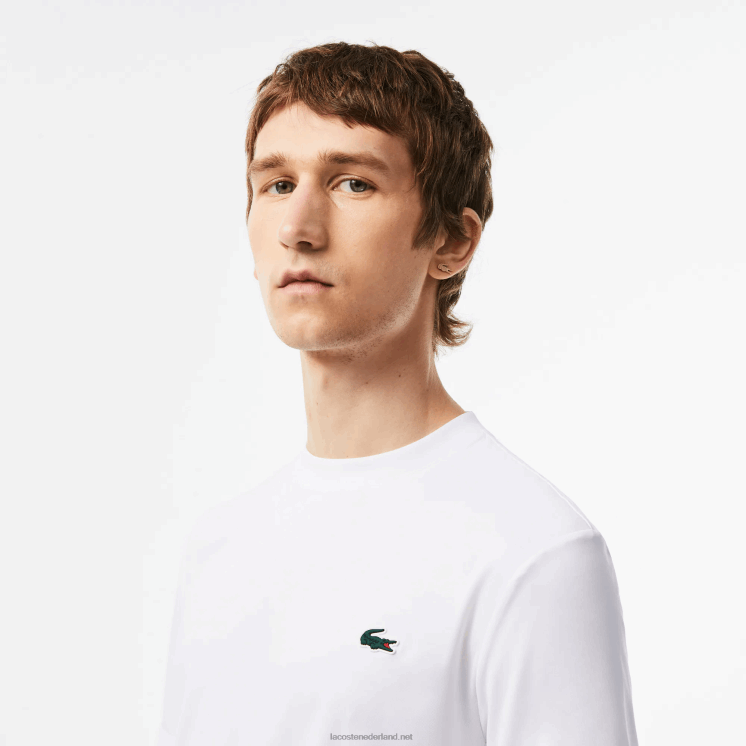 Lacoste sport slim-fit stretch jersey t-shirt 0828H119 wit 001 Heren