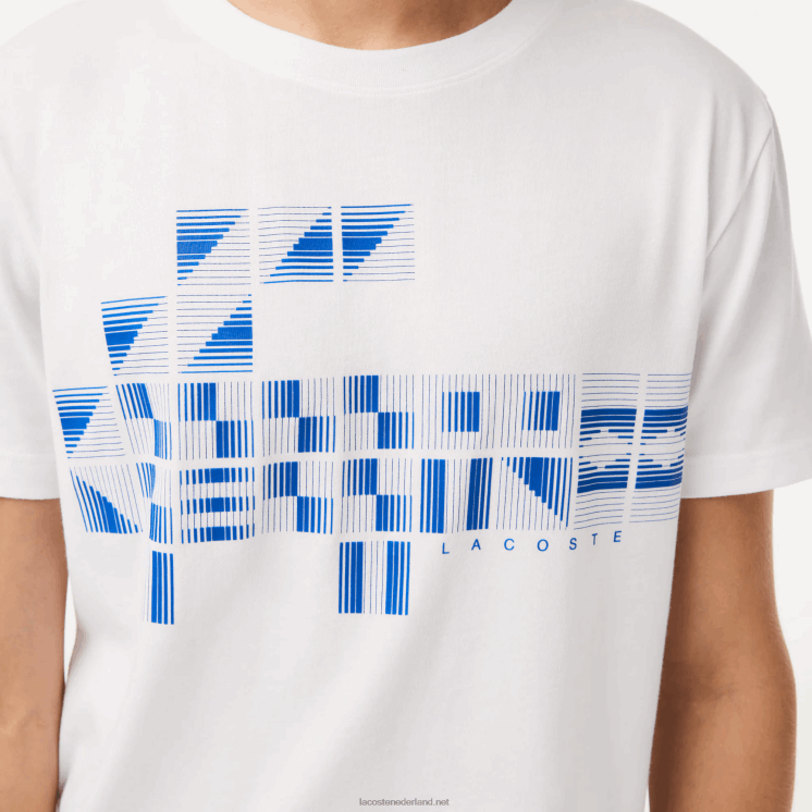 Lacoste sport x novak djokovic bedrukt t-shirt 0828H603 wit 001 Heren