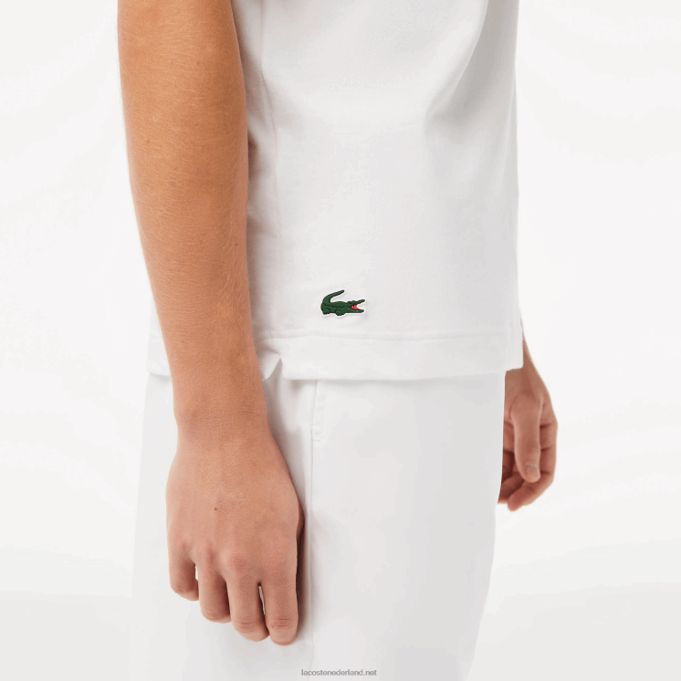 Lacoste sport x novak djokovic bedrukt t-shirt 0828H603 wit 001 Heren