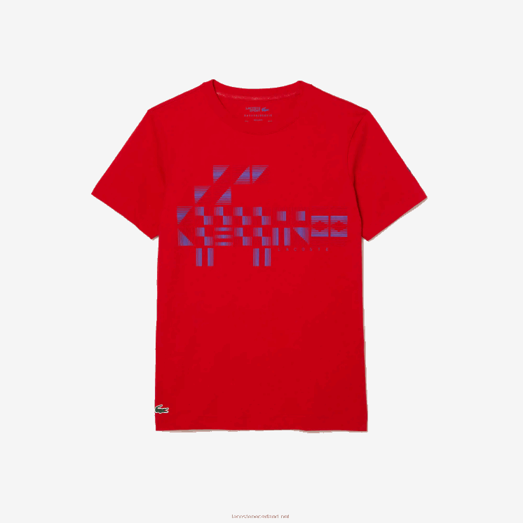 Lacoste sport x novak djokovic bedrukt t-shirt 0828H604 rood 240 Heren