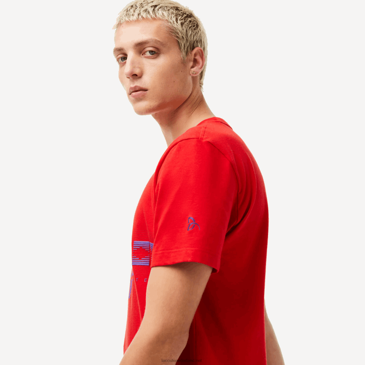 Lacoste sport x novak djokovic bedrukt t-shirt 0828H604 rood 240 Heren
