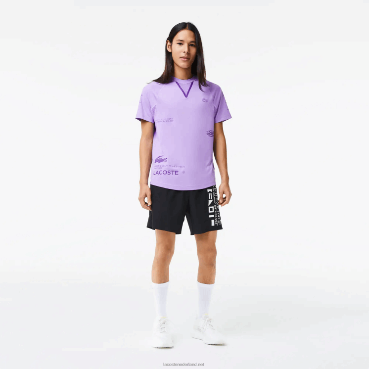 Lacoste sportief T-shirt van stretchjersey 0828H827 paars 6md Heren