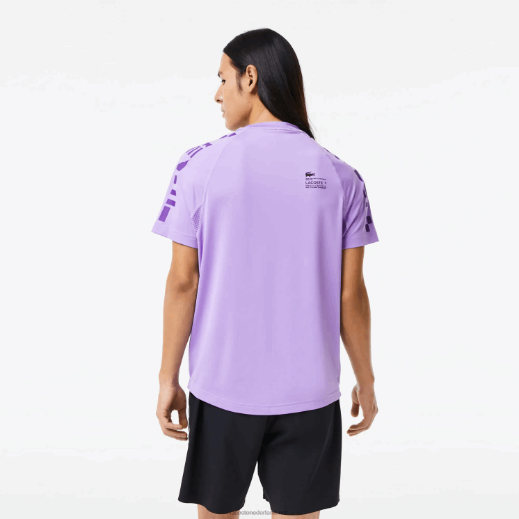 Lacoste sportief T-shirt van stretchjersey 0828H827 paars 6md Heren
