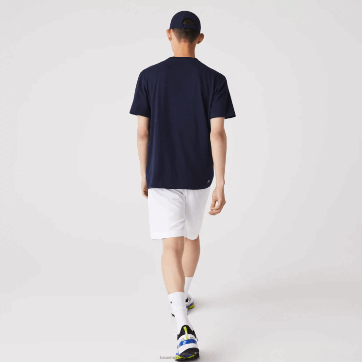 Lacoste sportief ademend t-shirt 0828H53 marineblauw 166 Heren