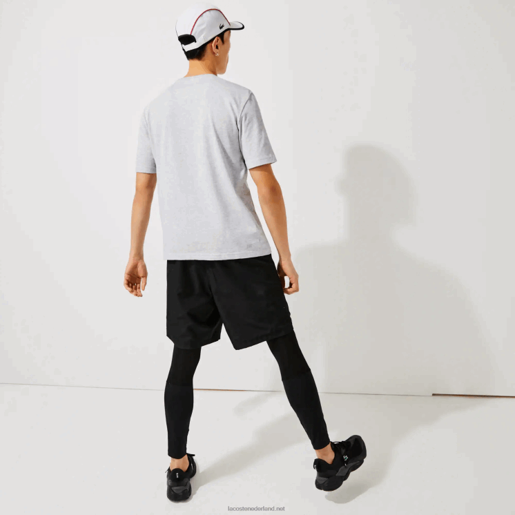 Lacoste sportief ademend t-shirt 0828H718 grijze chine ca Heren