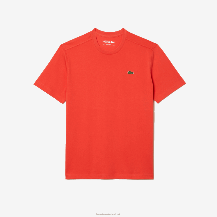 Lacoste sportief ademend t-shirt 0828H83 oranje 02k Heren