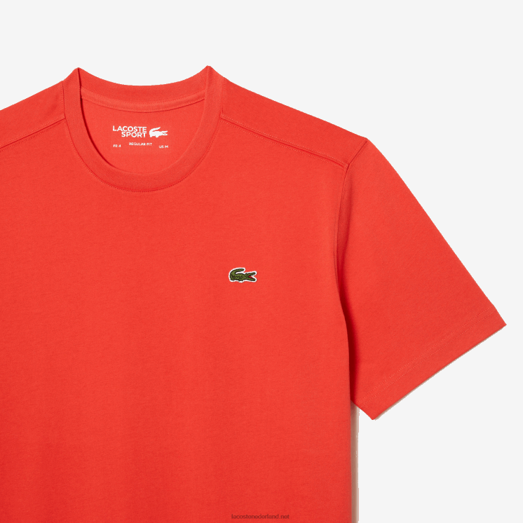 Lacoste sportief ademend t-shirt 0828H83 oranje 02k Heren