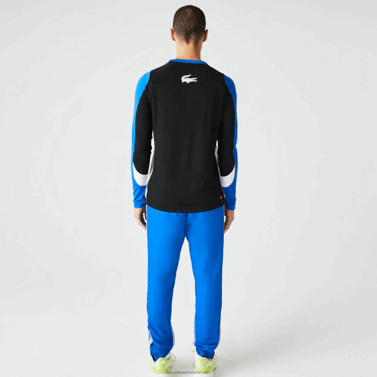 Lacoste sporttennis t-shirt 0828H753 zwart blauw wit zfz Heren