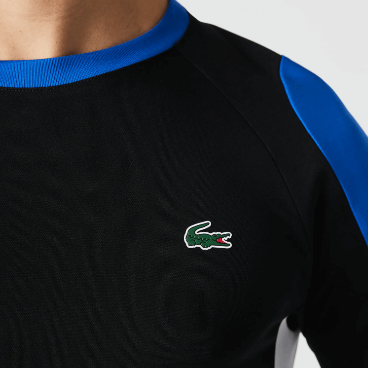 Lacoste sporttennis t-shirt 0828H753 zwart blauw wit zfz Heren