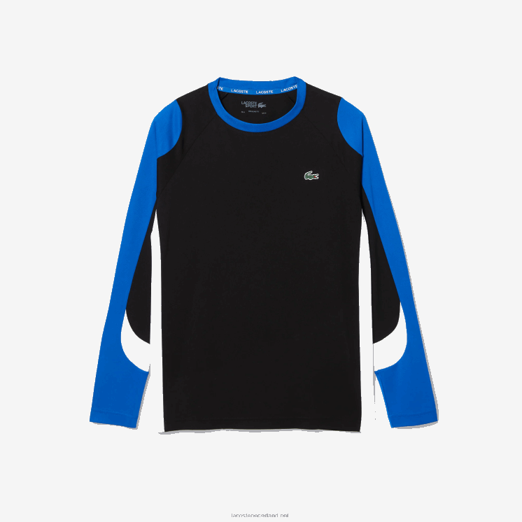 Lacoste sporttennis t-shirt 0828H753 zwart blauw wit zfz Heren