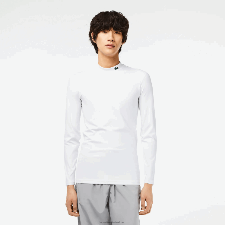 Lacoste strak sport T-shirt met lange mouwen 0828H245 wit 001 Heren