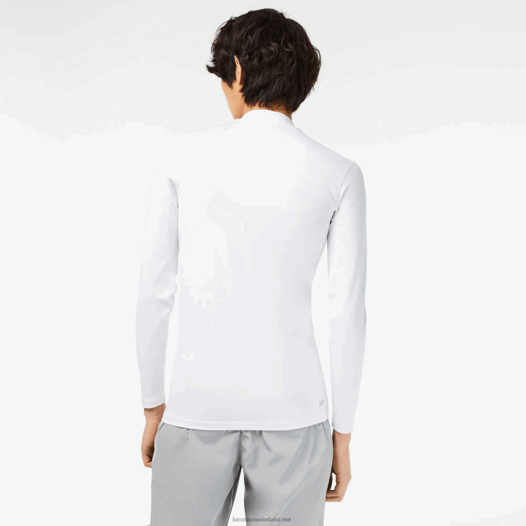 Lacoste strak sport T-shirt met lange mouwen 0828H245 wit 001 Heren
