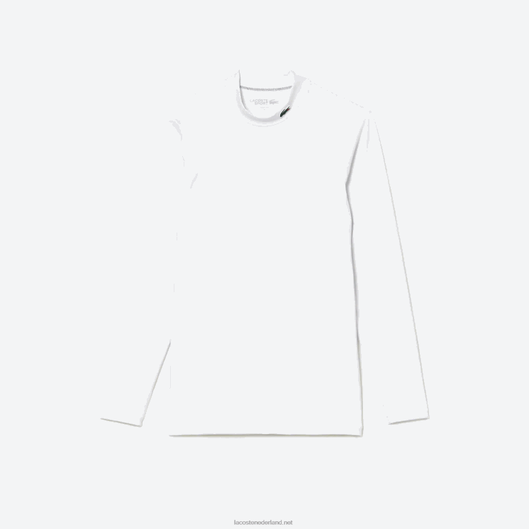 Lacoste strak sport T-shirt met lange mouwen 0828H245 wit 001 Heren