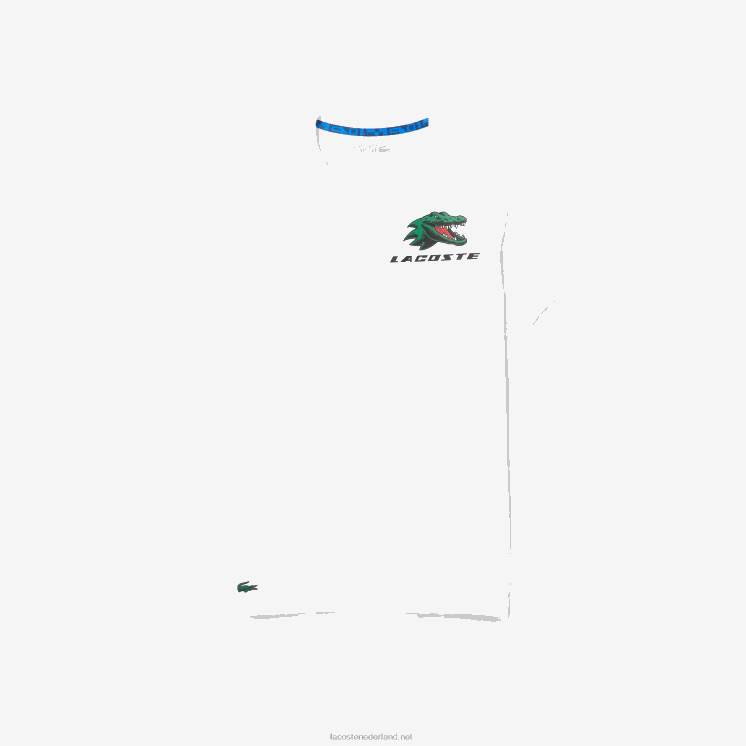 Lacoste tennis t-shirt met krokodillenprint 0828H681 wit 001 Heren