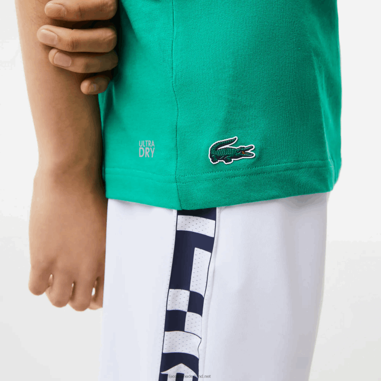 Lacoste tennis t-shirt met krokodillenprint 0828H683 groene hd2 Heren