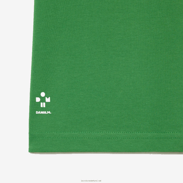 Lacoste tennis x daniil medvedev jersey t-shirt 0828H25 blauw groen wit geel buc Heren