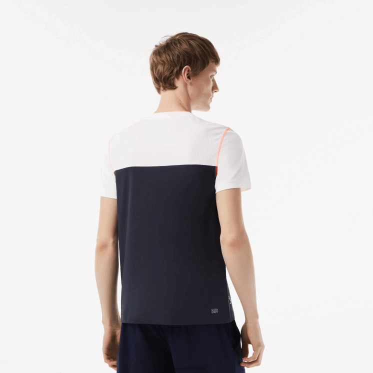 Lacoste tennis x daniil medvedev jersey t-shirt 0828H26 wit blauw oranje wyi Heren