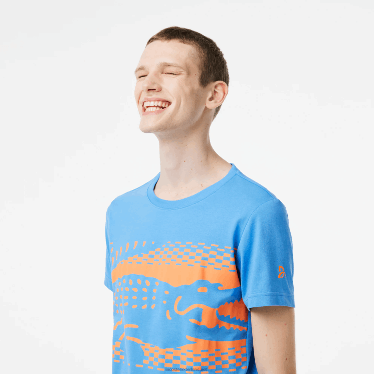 Lacoste tennis x novak djokovic t-shirt 0828H152 blauw l99 Heren
