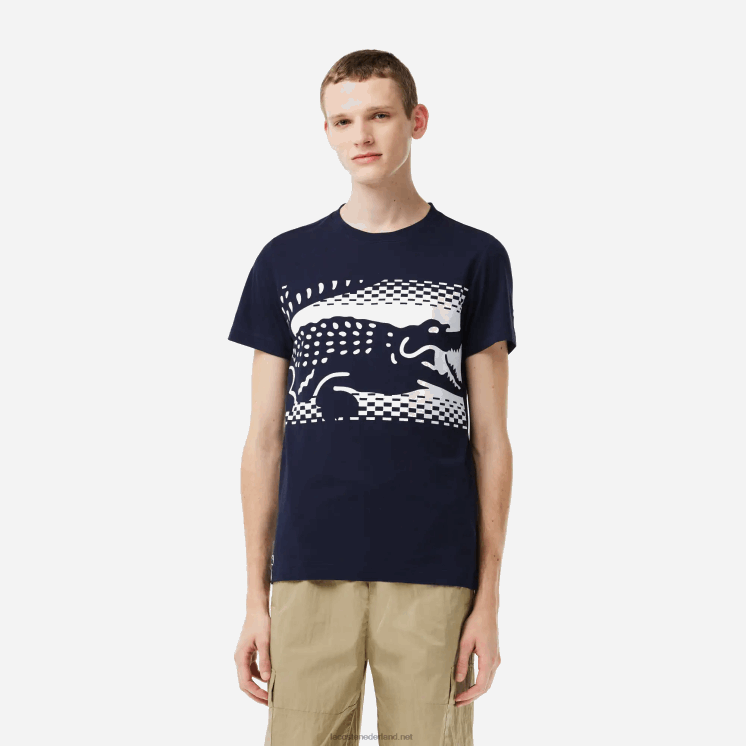 Lacoste tennis x novak djokovic t-shirt 0828H153 marineblauw 166 Heren