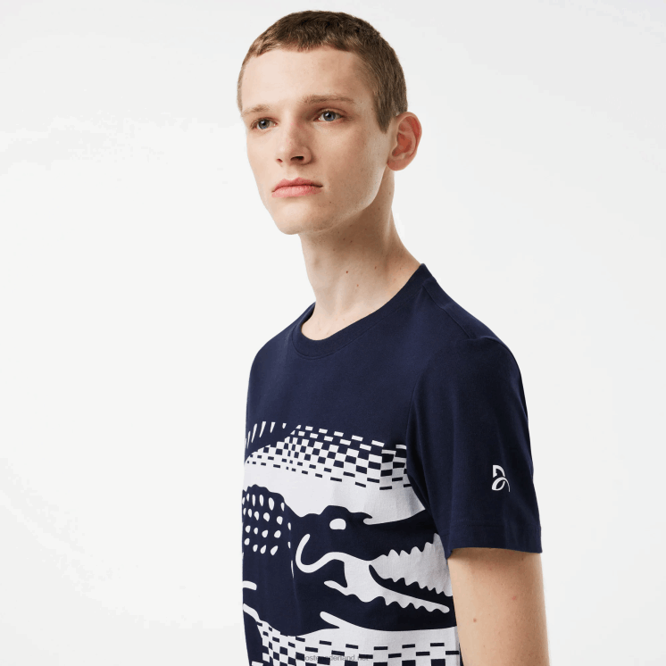 Lacoste tennis x novak djokovic t-shirt 0828H153 marineblauw 166 Heren