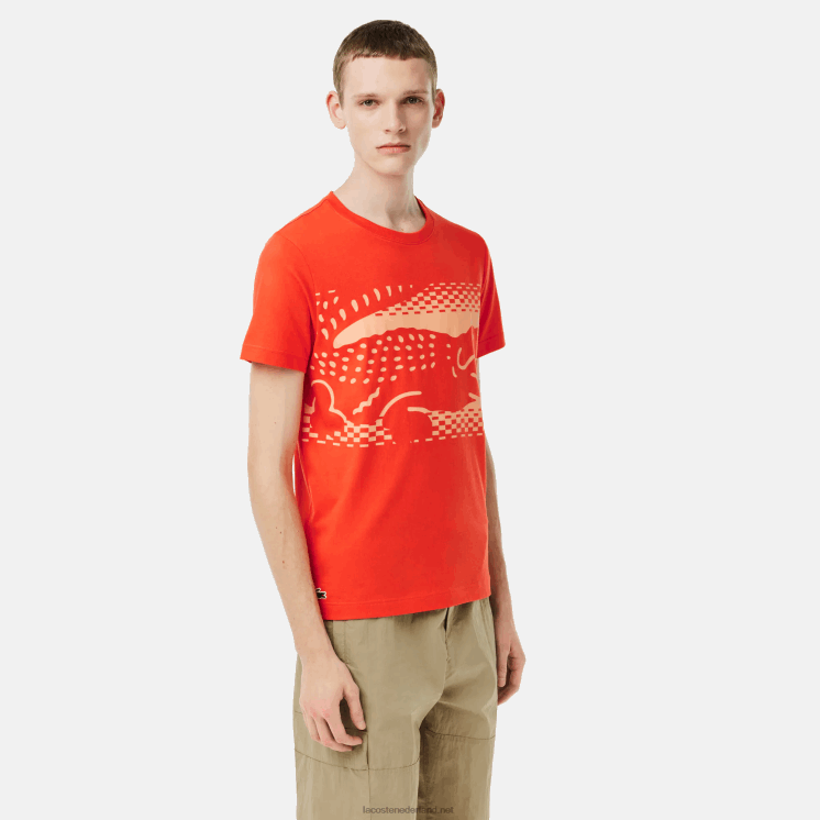 Lacoste tennis x novak djokovic t-shirt 0828H154 oranje 02k Heren