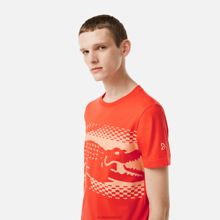 Lacoste tennis x novak djokovic t-shirt 0828H154 oranje 02k Heren