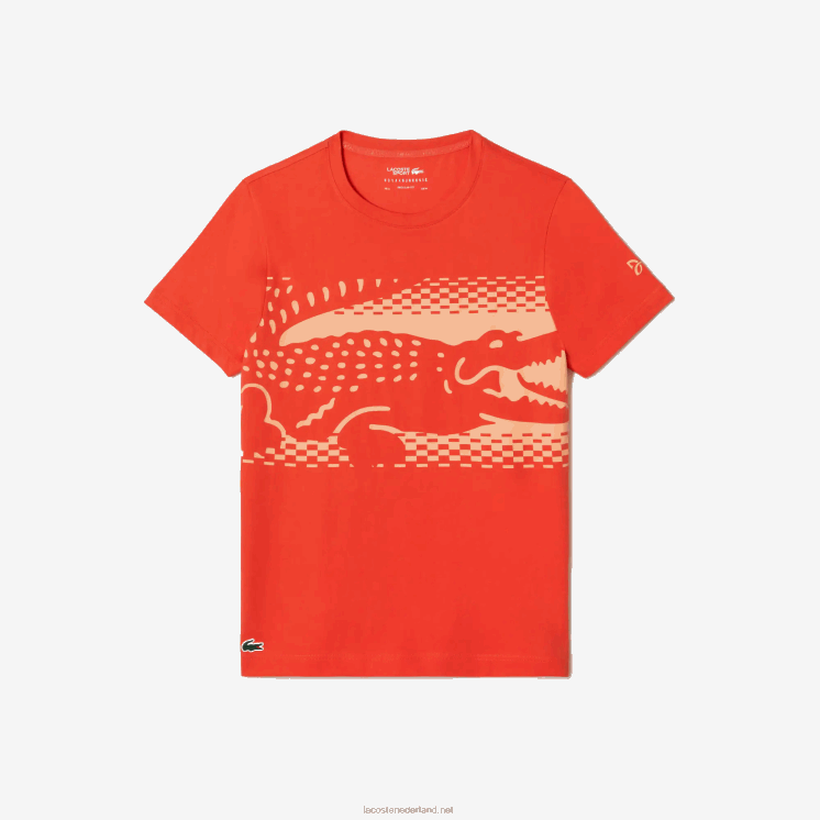 Lacoste tennis x novak djokovic t-shirt 0828H154 oranje 02k Heren