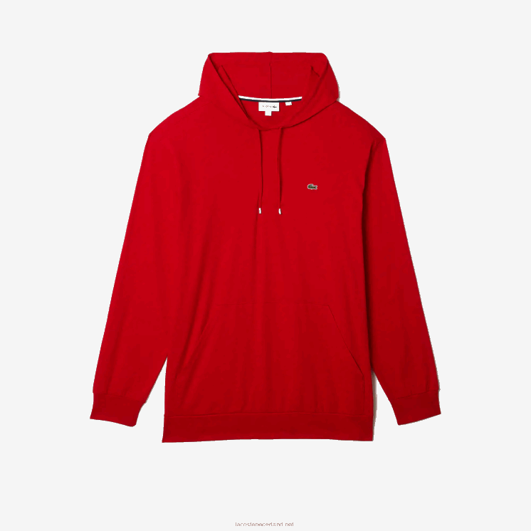 Lacoste xl regular-fit T-shirt met capuchon 0828H724 rood 240 Heren