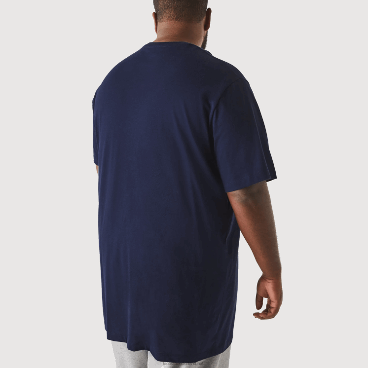 Lacoste xl regular fit T-shirt van pimakatoenjersey 0828H653 marineblauw 166 Heren