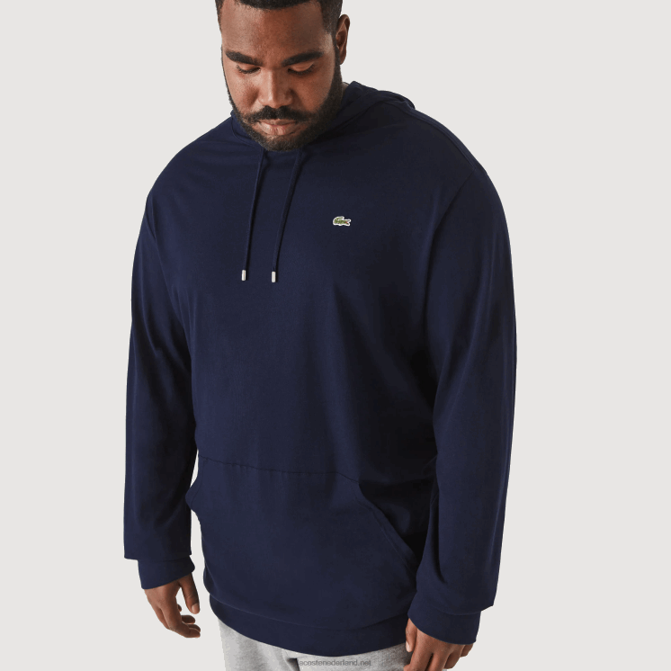 Lacoste xl t-shirt met capuchon 0828H781 marineblauw 166 Heren