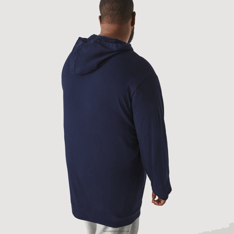 Lacoste xl t-shirt met capuchon 0828H781 marineblauw 166 Heren