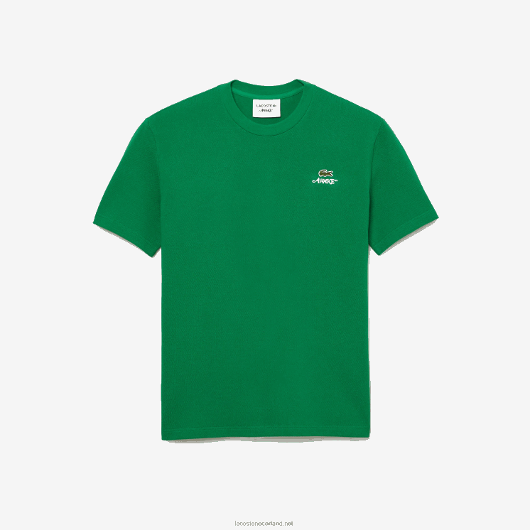 lacoste x wake ny logo katoenen piqué t-shirt 0828H892 groene mee Heren