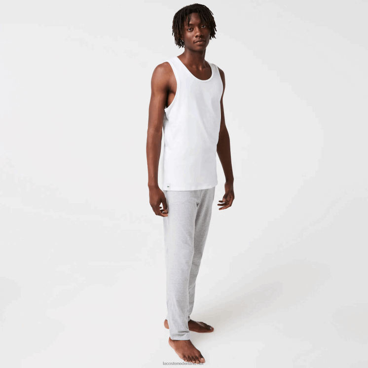 Lacoste katoenen tanktop 3-pack 0828H1360 wit 001 Heren