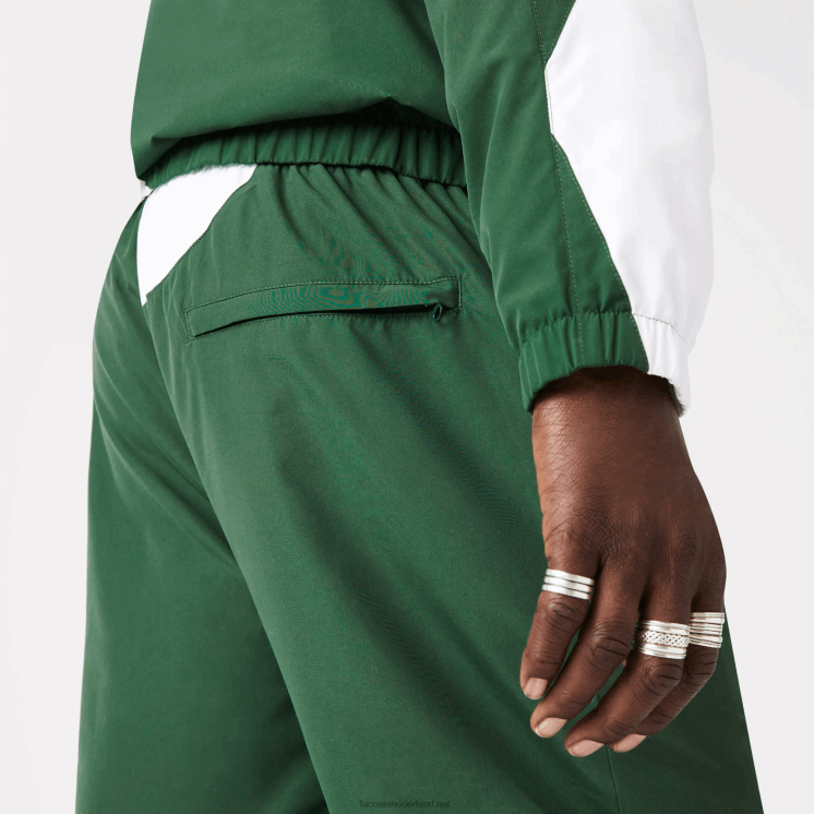 Lacoste Heritage grafische trainingsbroek 0828H1072 groen wit 291 Heren