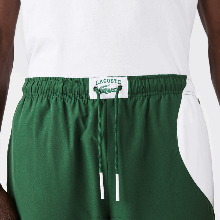 Lacoste Heritage grafische trainingsbroek 0828H1072 groen wit 291 Heren